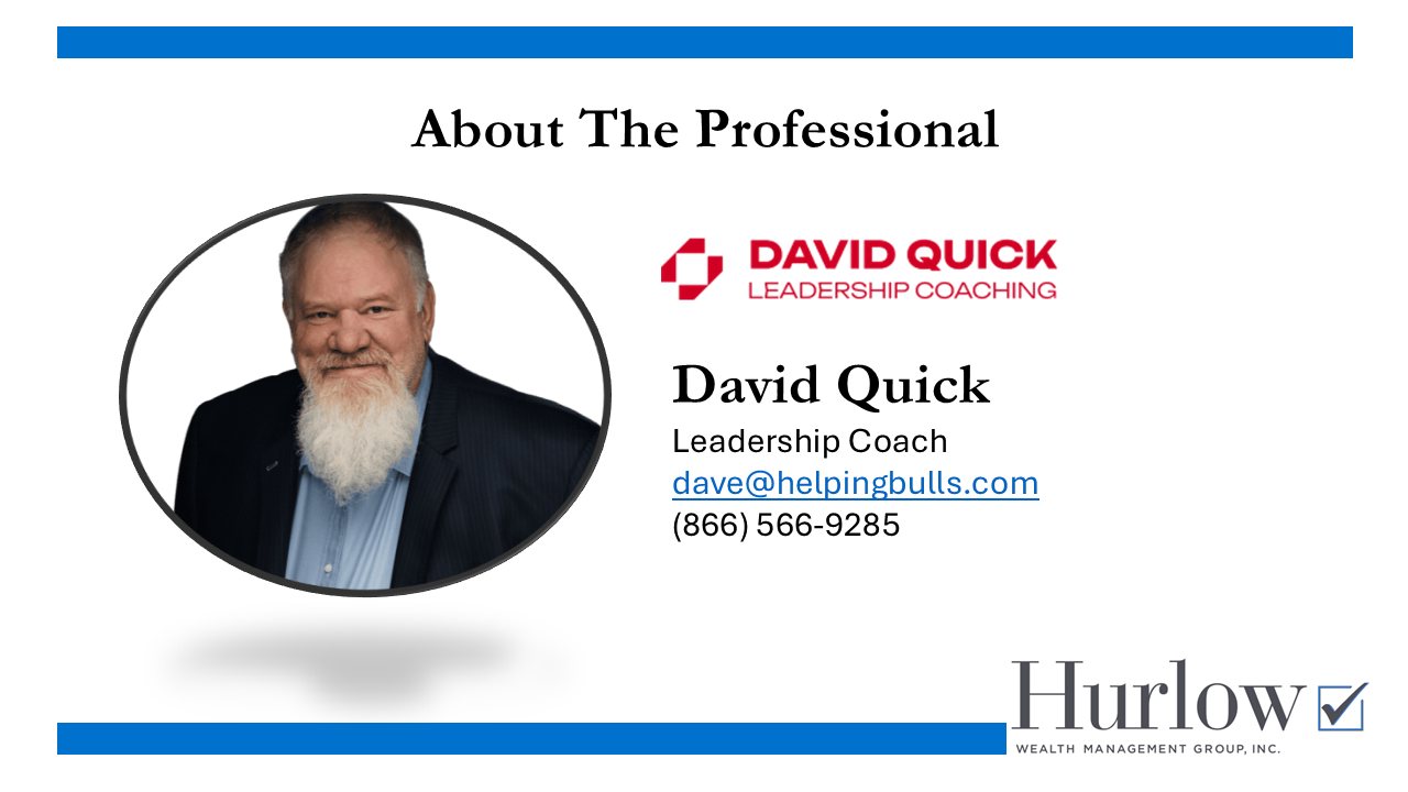 Leadership Coach, David Quick Thumbnail