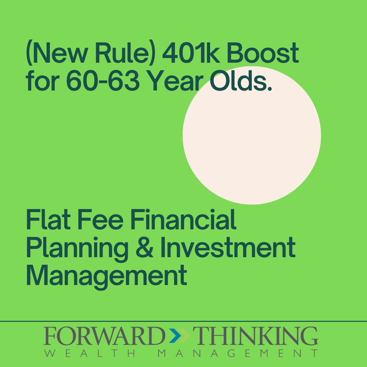 [New Rule] 401k Boost for 60-63 Year Olds Thumbnail