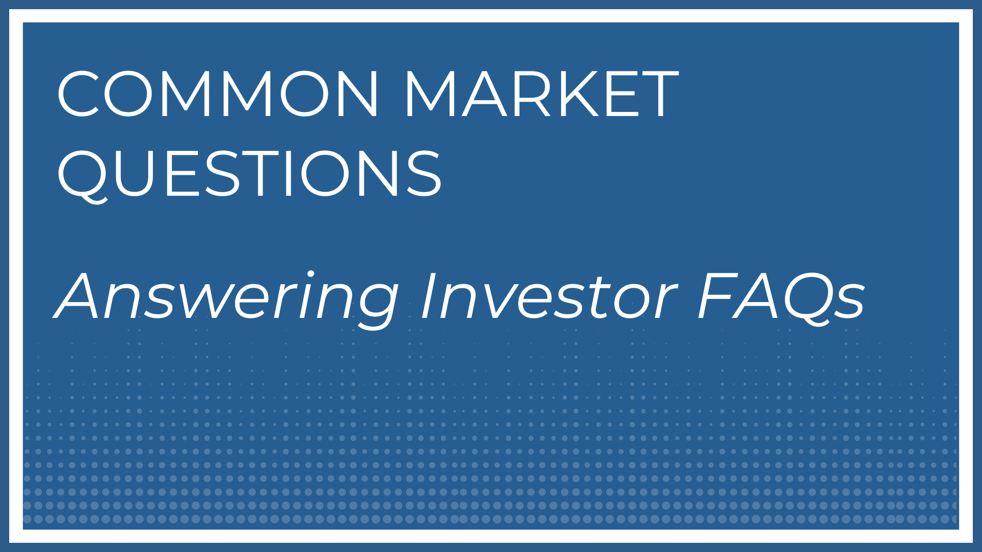 Common Market Questions Thumbnail