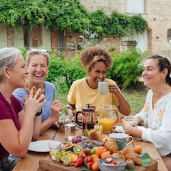 Woman enjoying retirement
