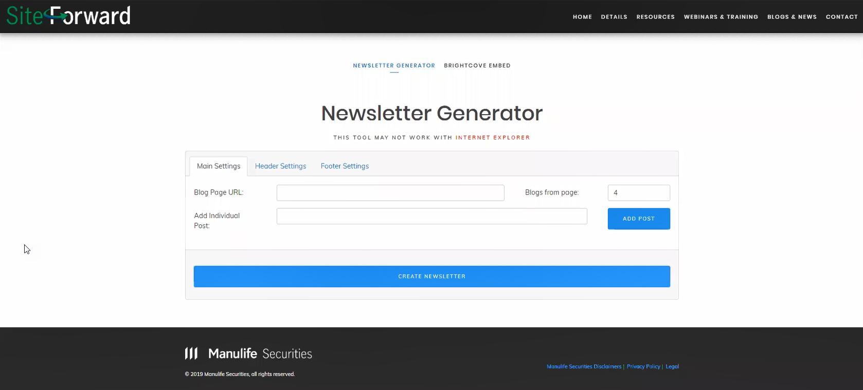 Newsletter Generator Tool Thumbnail