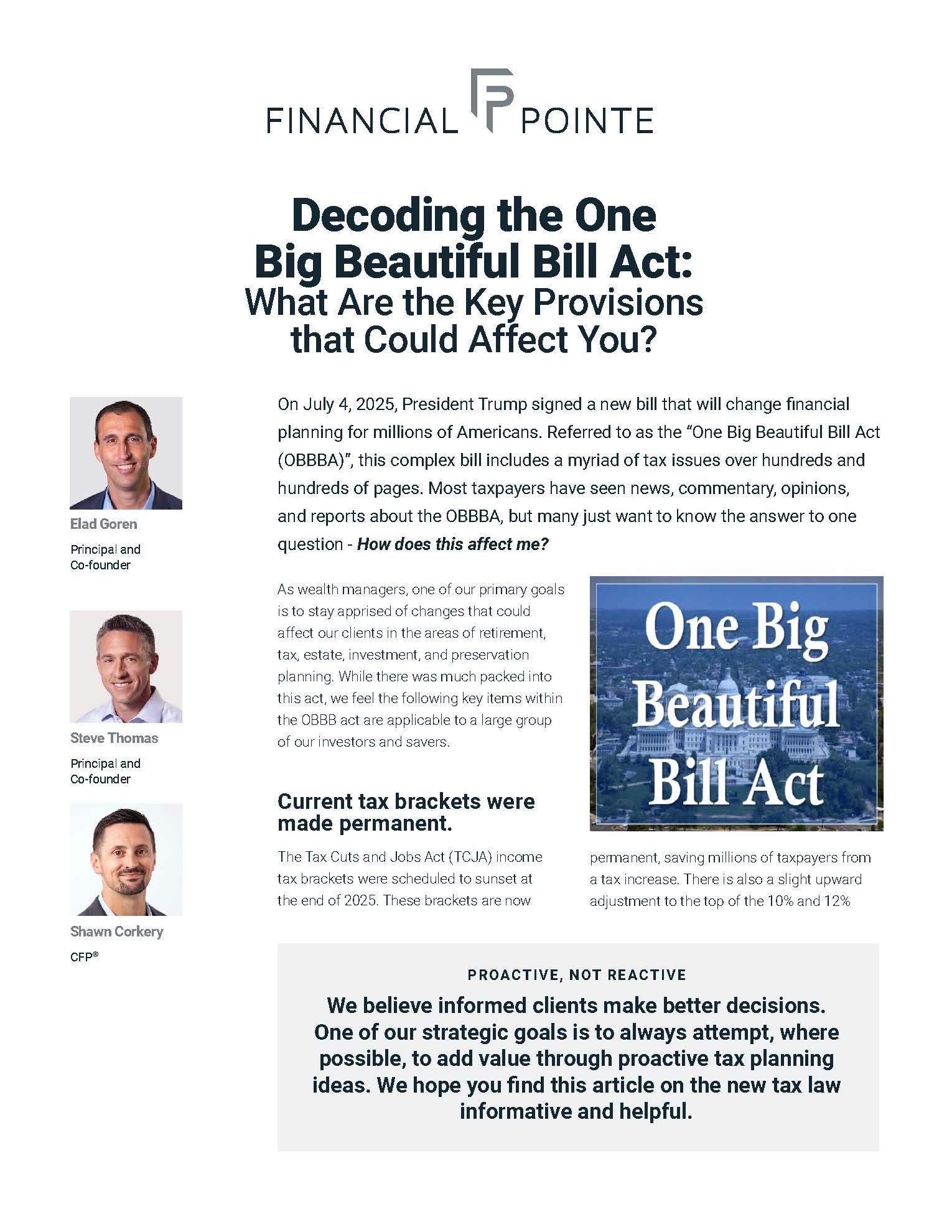 Decoding the One Big Beautiful Bill Act: What Are the Key Provisions that Could Affect You? Thumbnail