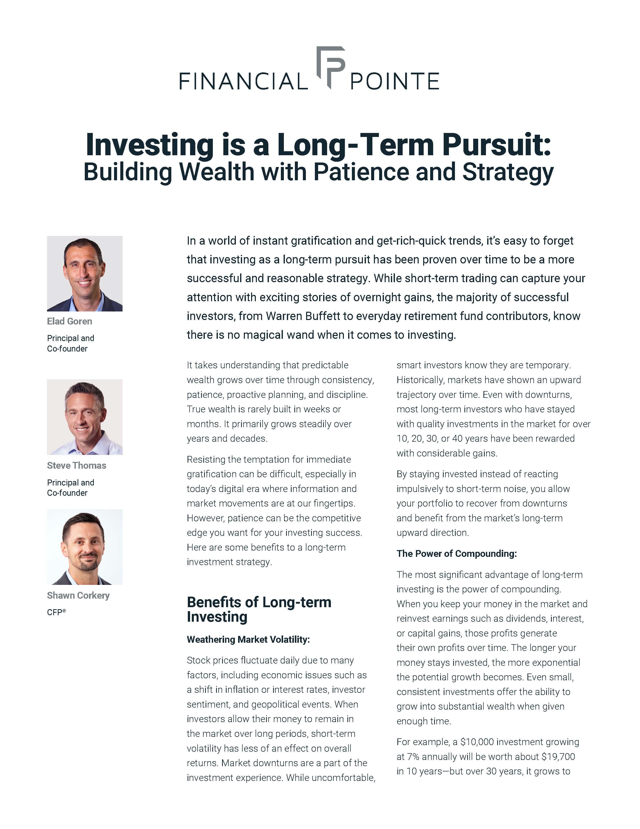 Investing is a Long-Term Pursuit: Building Wealth with Patience and Strategy Thumbnail