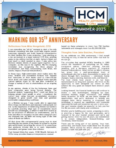 HCM April 2024 Newsletter First Page