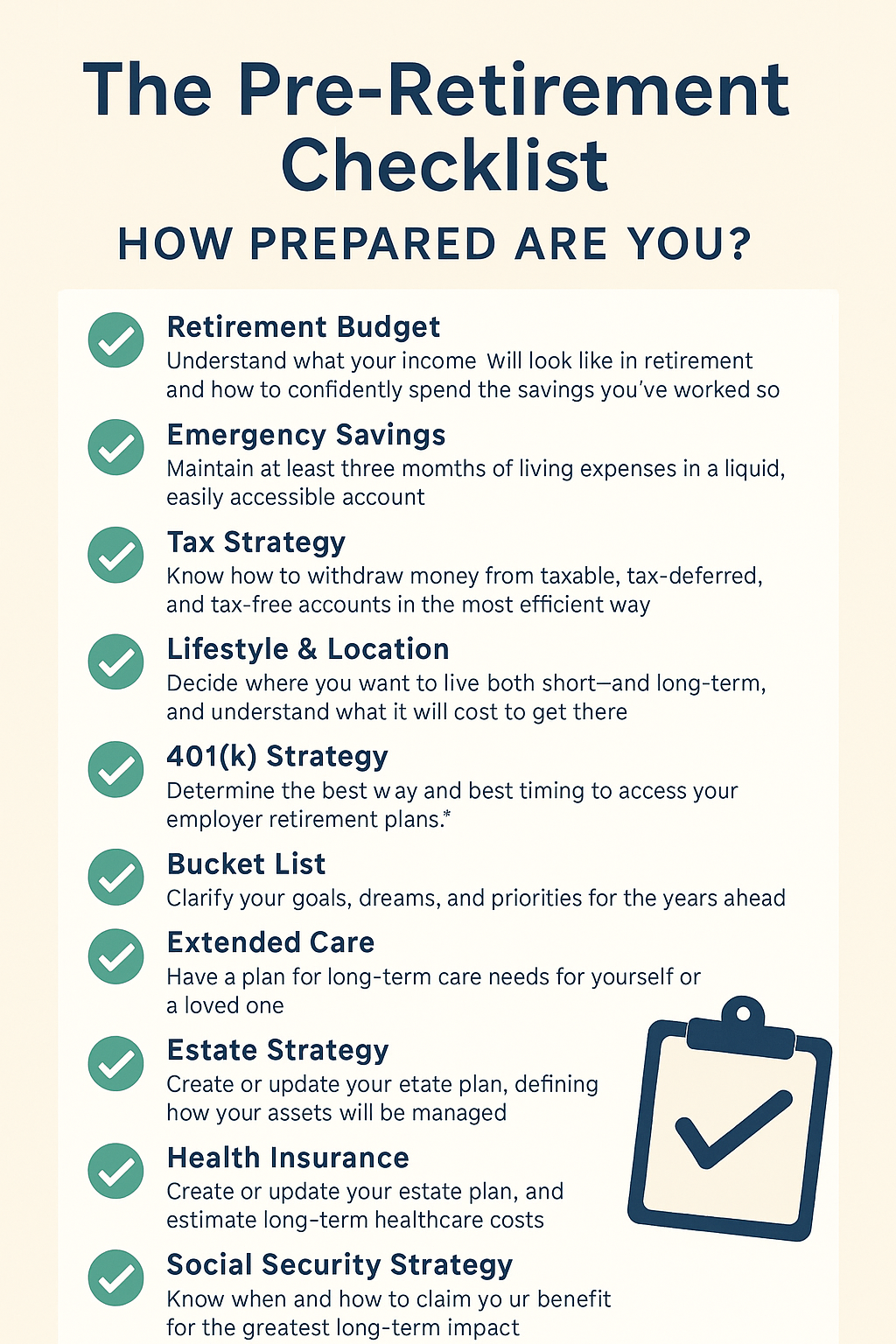 The Pre-Retirement Checklist: How Prepared Are You? Thumbnail