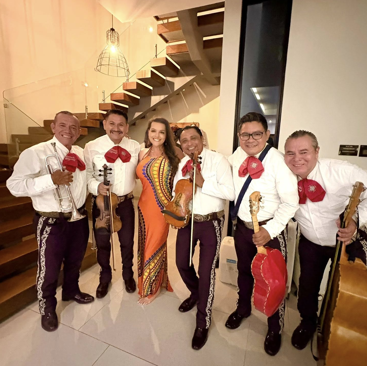 Szablis and her friends in the Cozumel Mariachi band