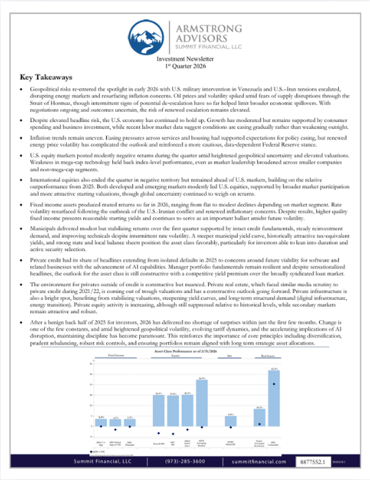 SF Investment Newsletter - 1st Quarter 2026 Thumbnail