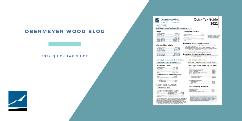 2022 Quick Tax Guide Obermeyer Wood Investment Counsel