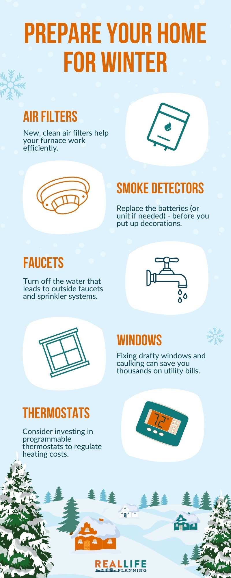 Real Life Planning Infographic - Prepare Your Home for Winter