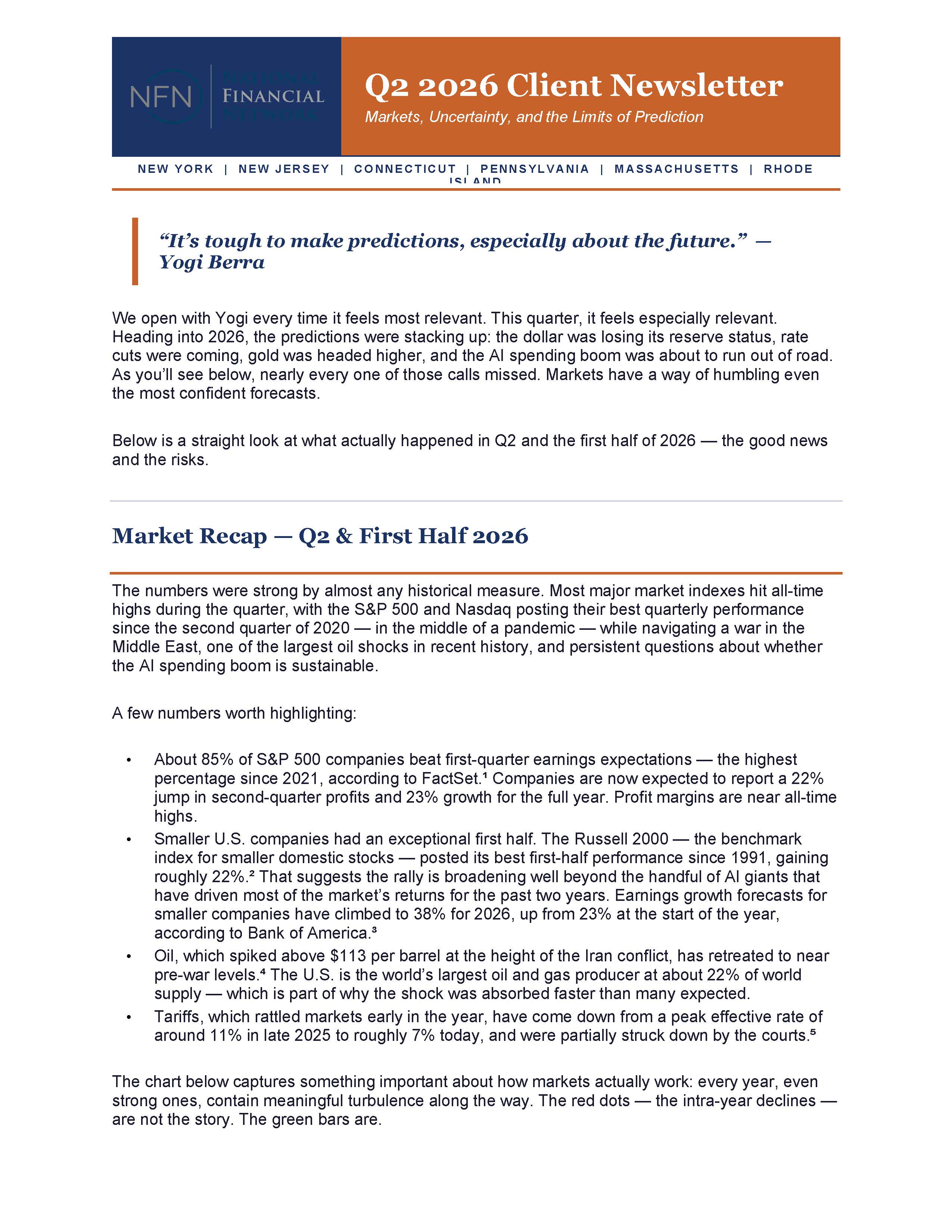 Client Newsletter - Page 1