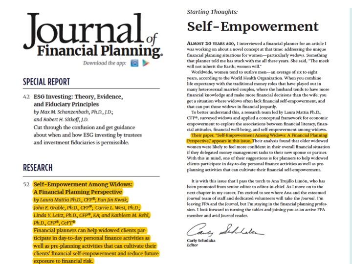 Self-Empowerment Among Widows (Peer Reviewed Research) Thumbnail