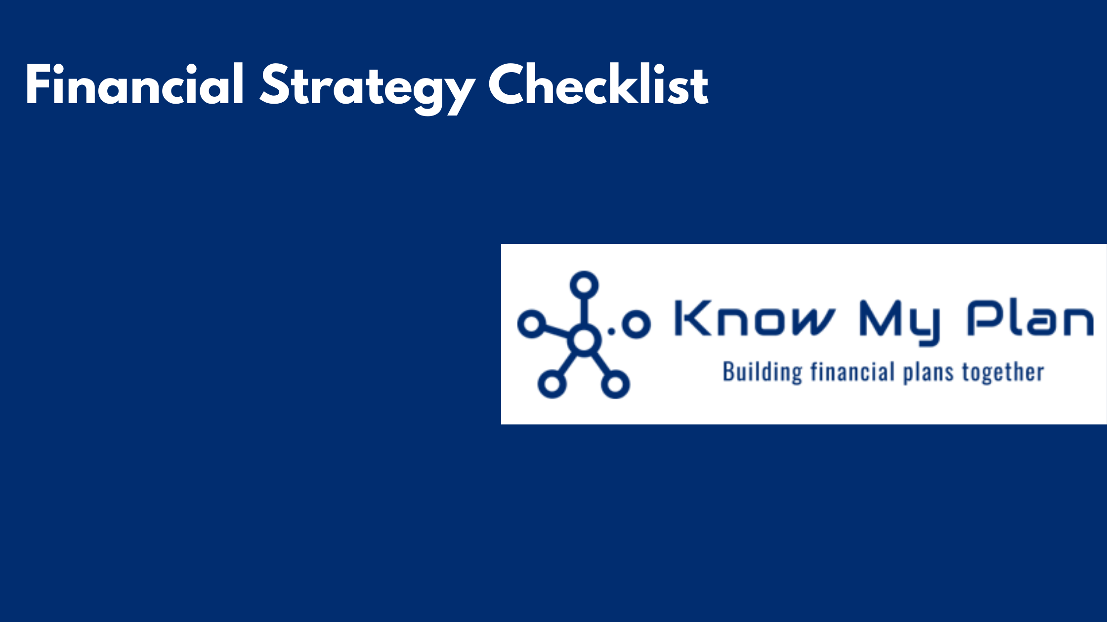 Financial Strategy Checklist Thumbnail