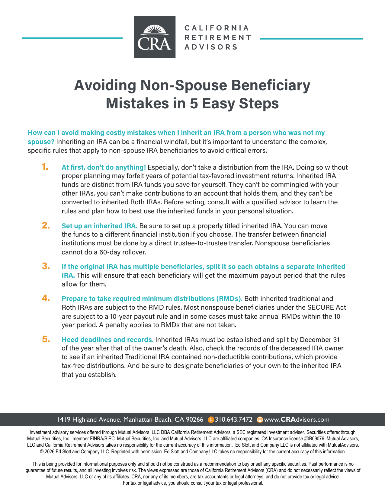 Avoiding Non-Spouse Beneficiary Mistakes in 5 Easy Steps (2026) Thumbnail