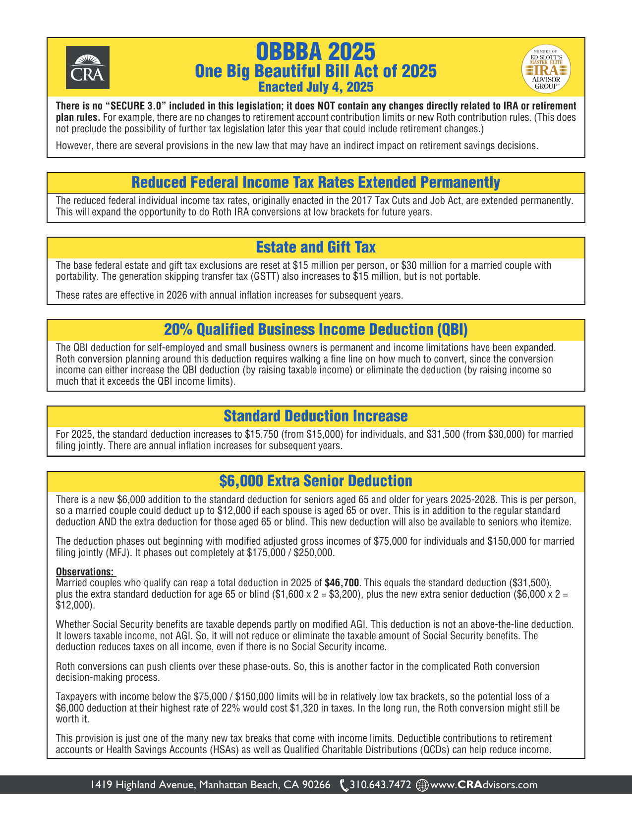 One Big Beautiful Bill Act of 2025 Thumbnail