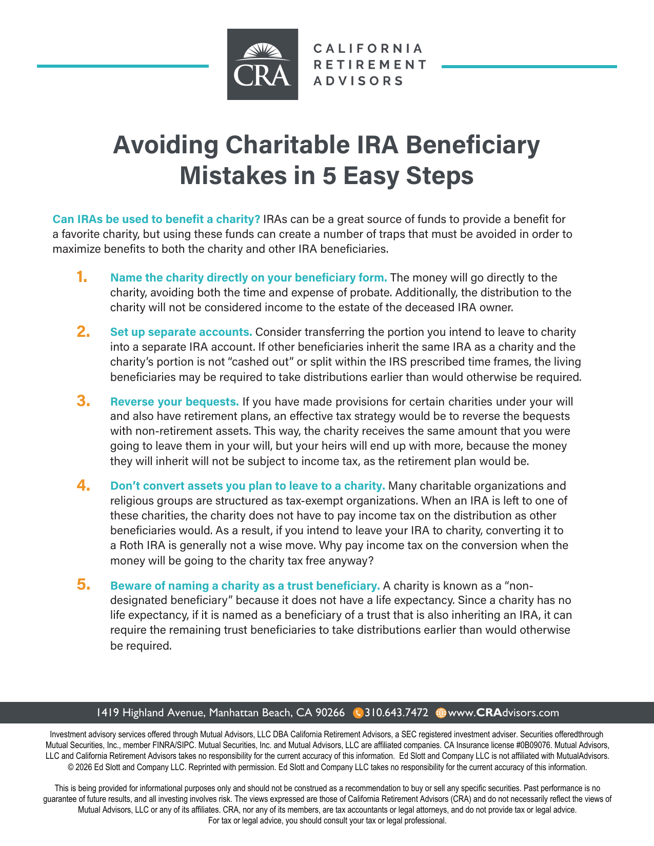 Avoiding Charitable IRA Beneficiary Mistakes in 5 Easy Steps (2026) Thumbnail