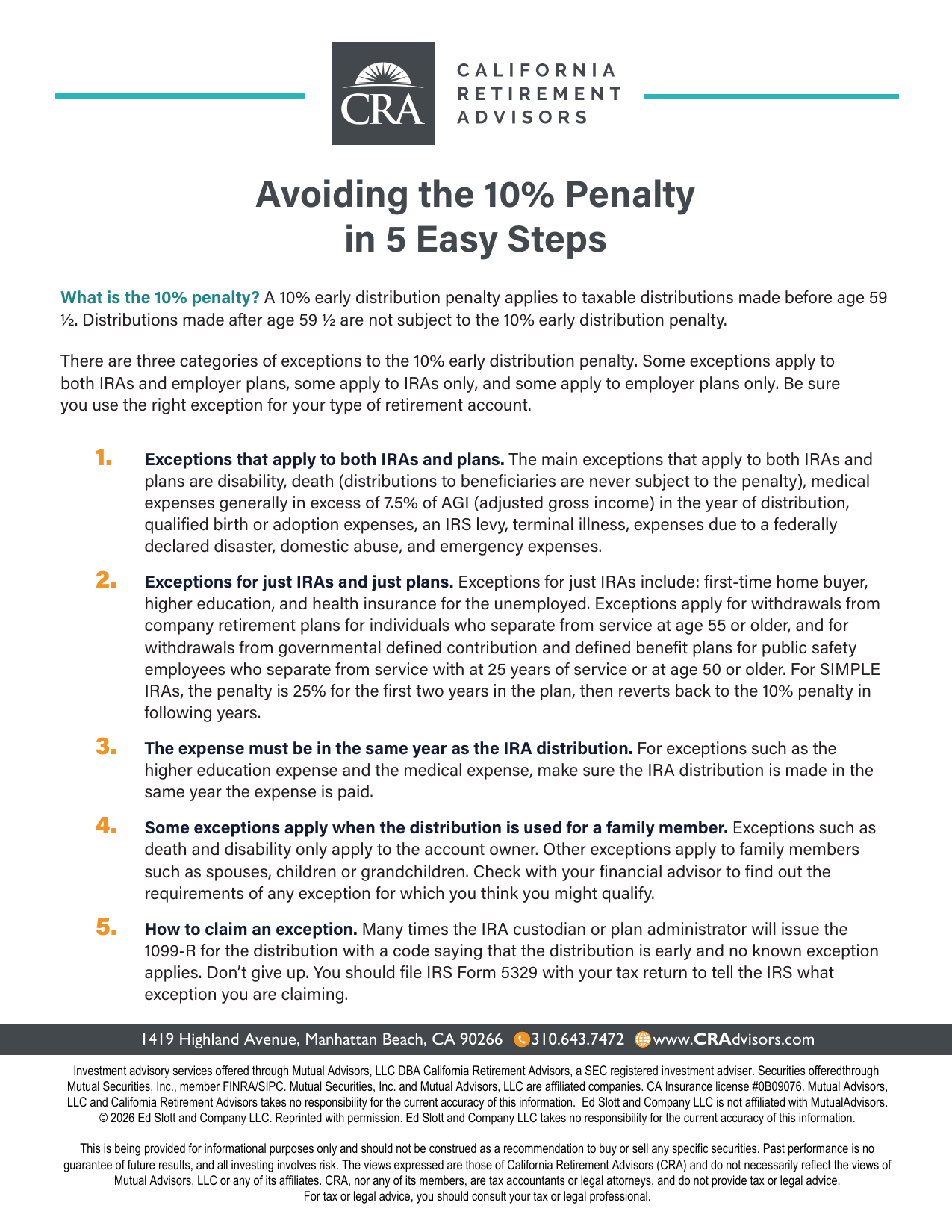 Avoiding the 10% Penalty in 5 Easy Steps Thumbnail