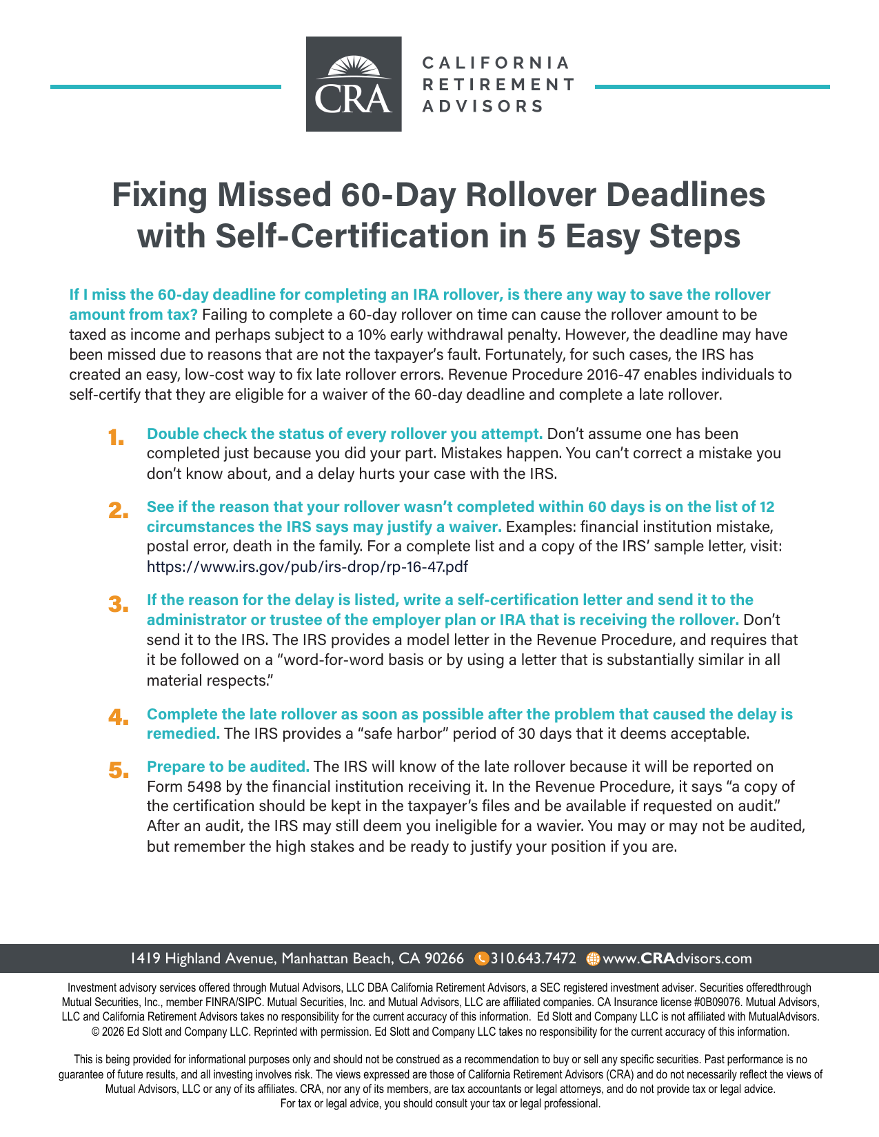 Fixing Missed 60-Day Rollover Deadlines with Self-Certification in 5 Easy Steps (2026) Thumbnail