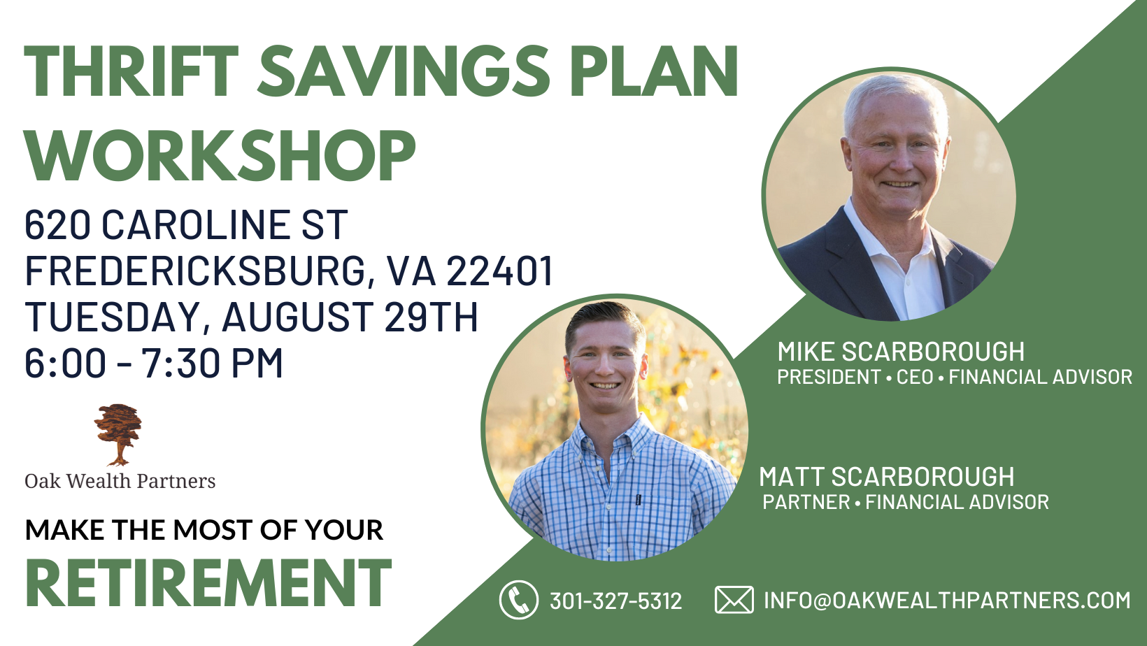 Events — Oak Wealth Partners