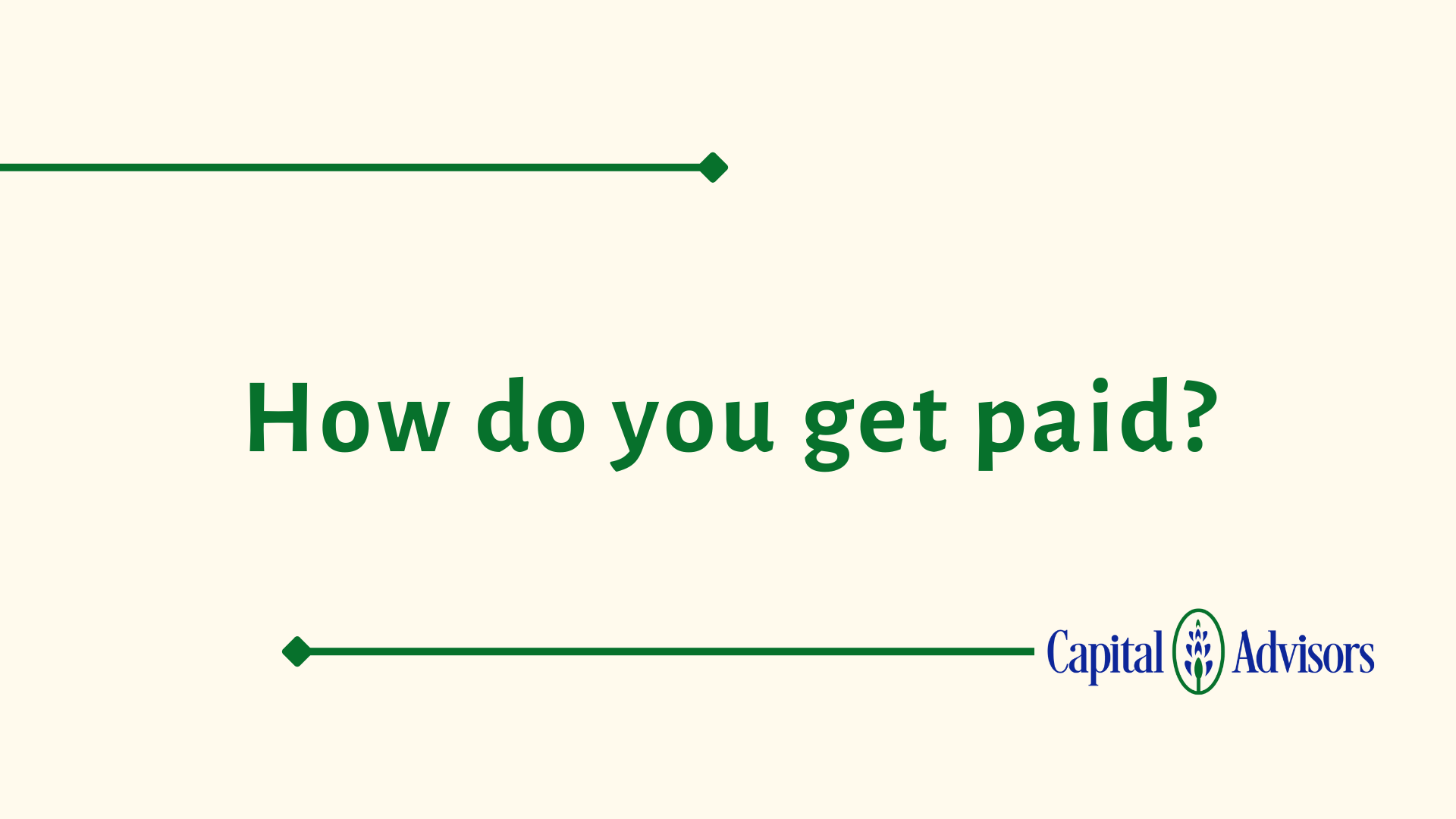 Ask An Advisor: How do you get paid? Thumbnail