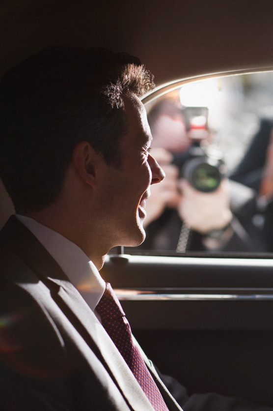 Man in car