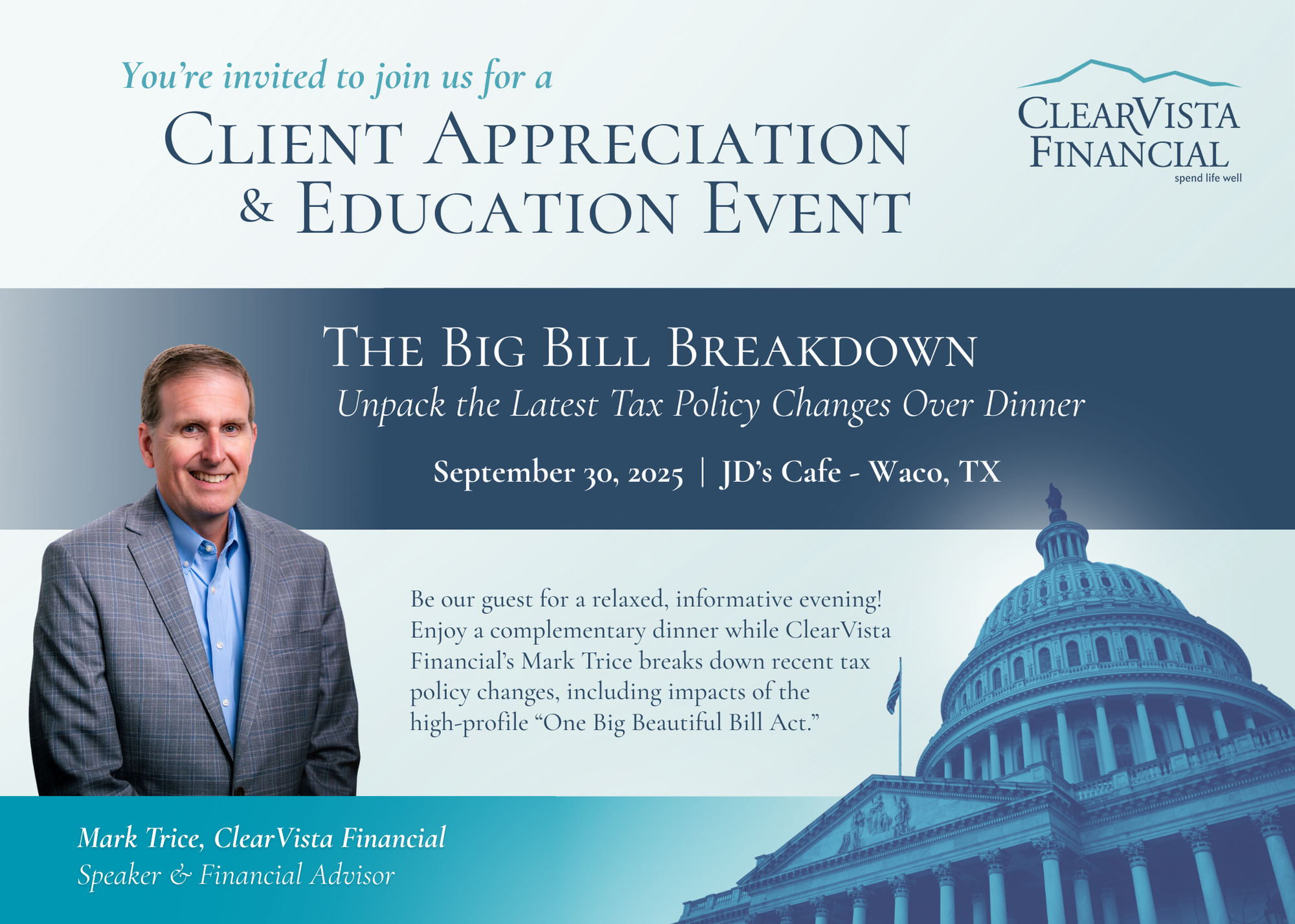 Client Appreciation & Education Event: The Big Bill Breakdown (Waco) Thumbnail
