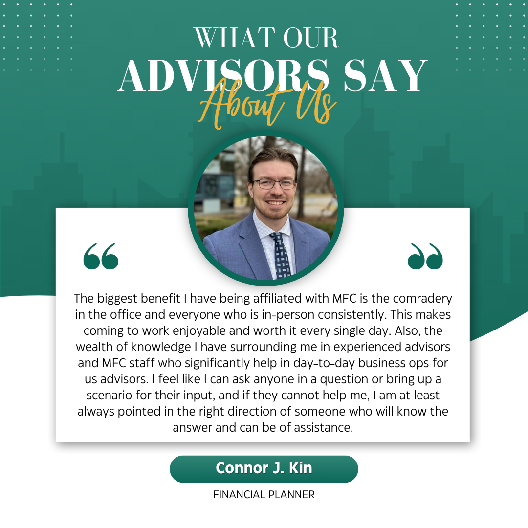Advisor testimonial about the collaborative culture, experienced advisors, and business support at Michigan Financial Companies