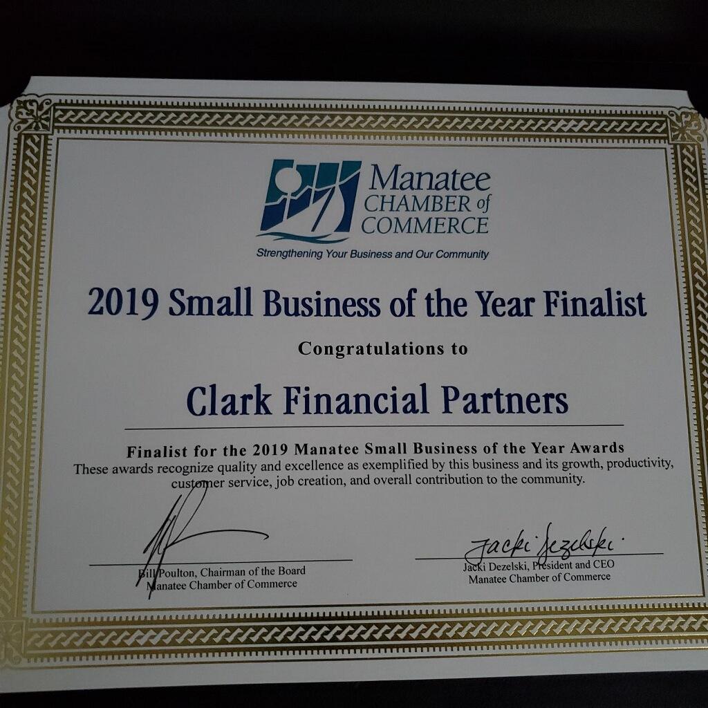 Clark Financial Partners 2019 Small Business of the Year Thumbnail