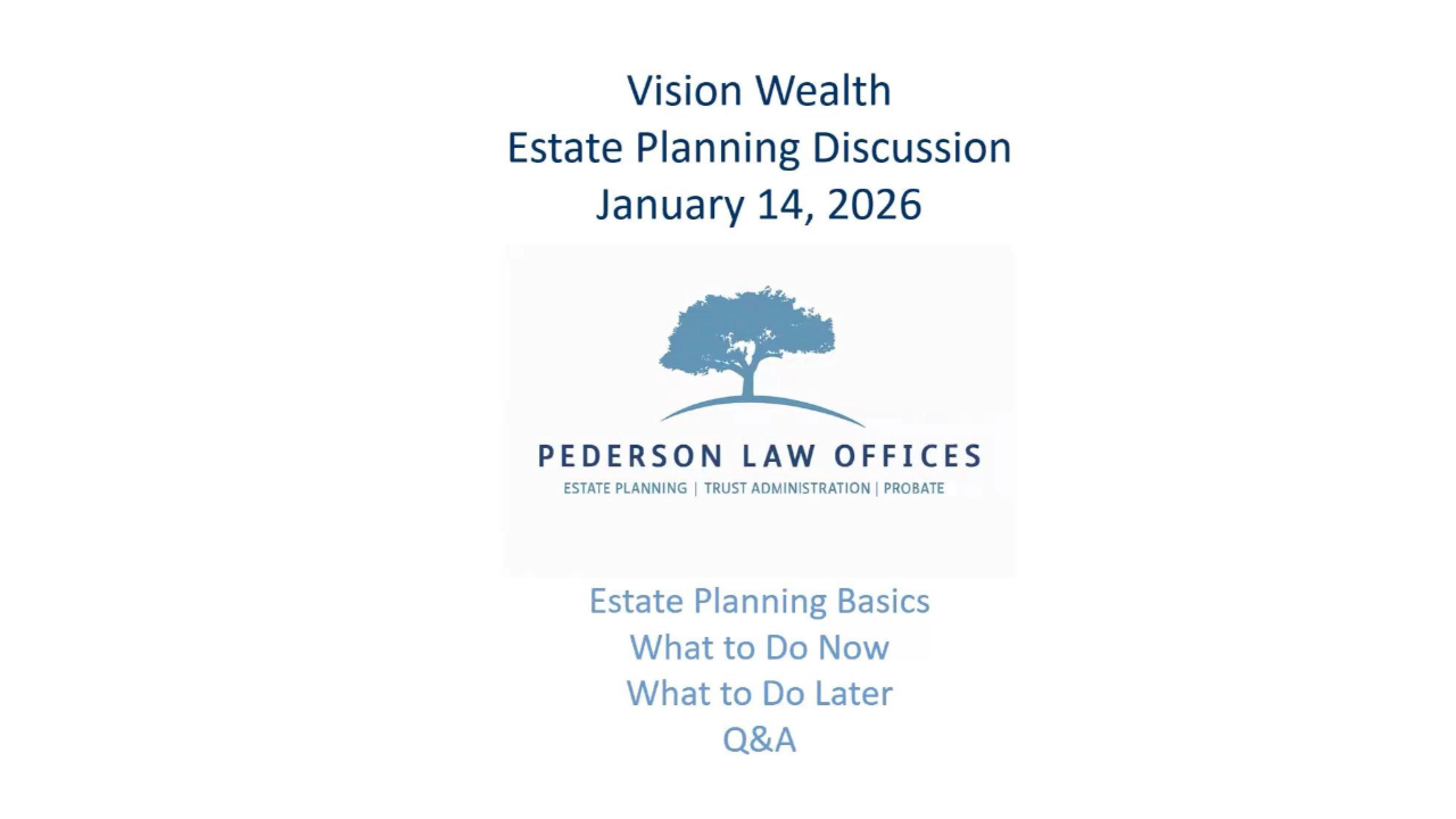 Estate Planning Webinar