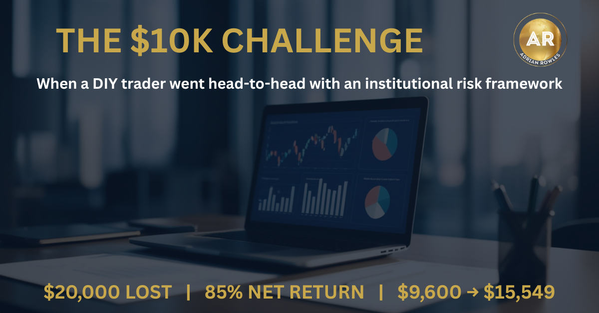 The $10K Challenge: DIY vs Institutional Risk | Adrian Rowles Thumbnail