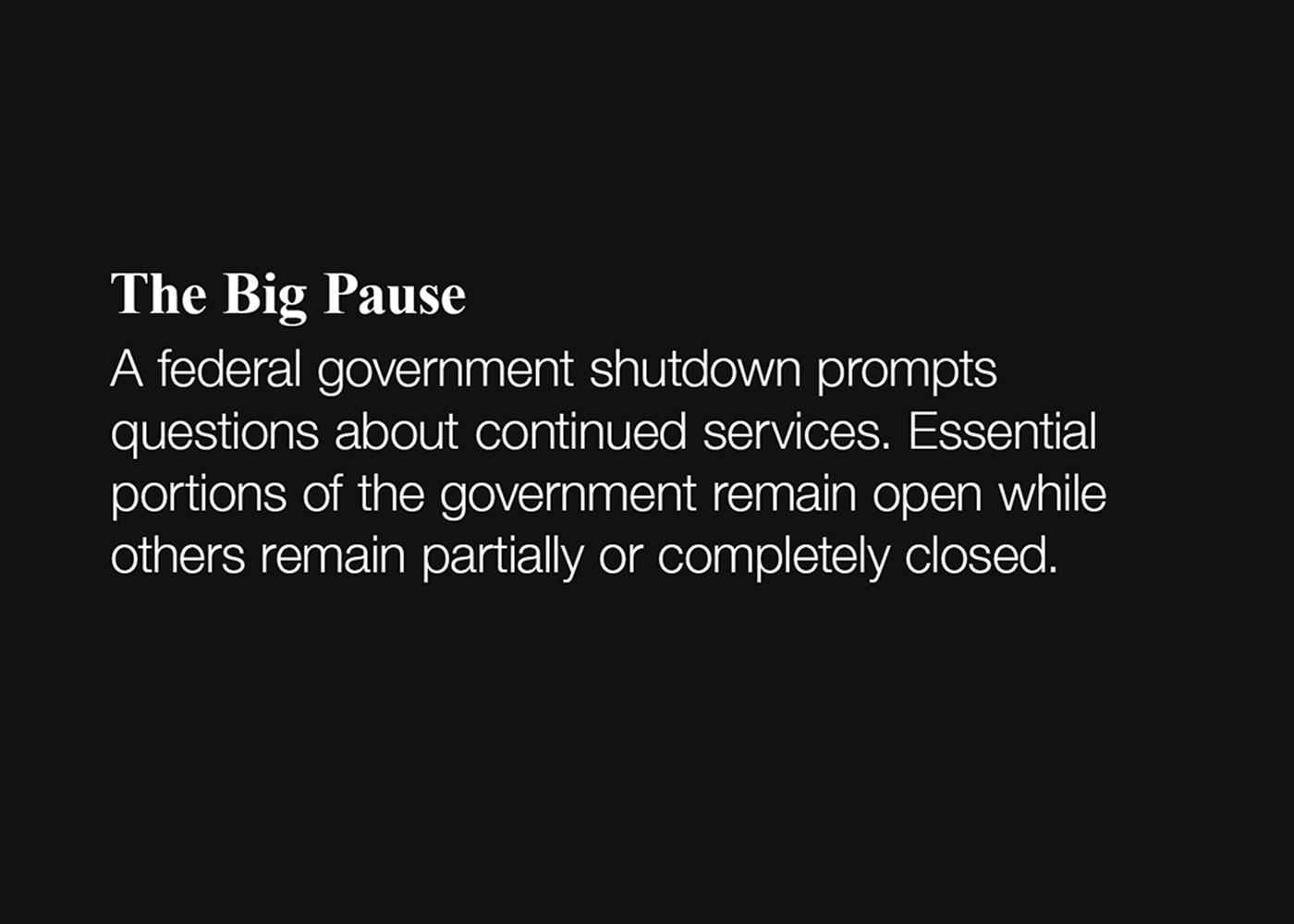 What Shuts Down During a Shutdown? Thumbnail