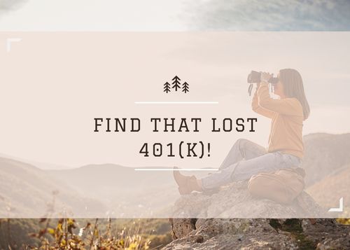 Find That Lost 401(k)!